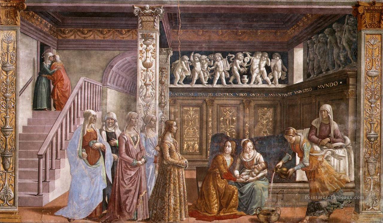 Naissance de Marie Renaissance Florence Domenico Ghirlandaio Peintures à l'huile